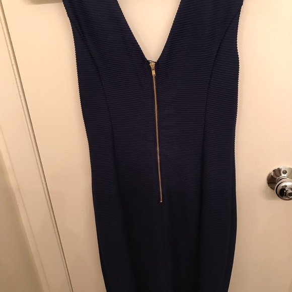 Express Navy Ruched Dress - Picture 3 of 3